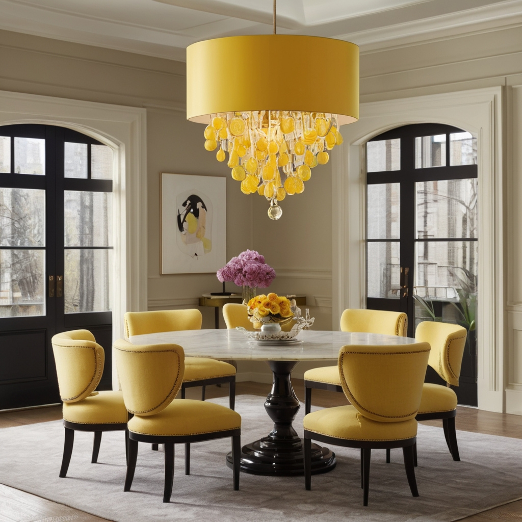 Kate Spade Up The Ante Yellow Chandelier