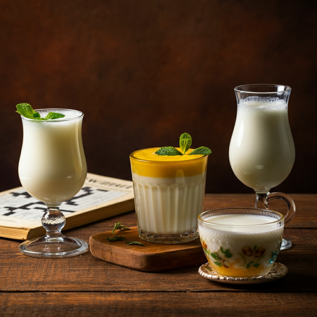 cold yogurt drink crossword