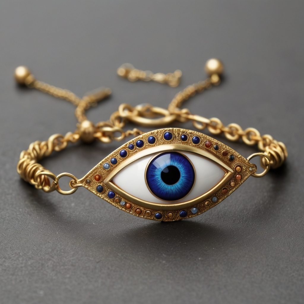 evil eye bracelet signed lorna
