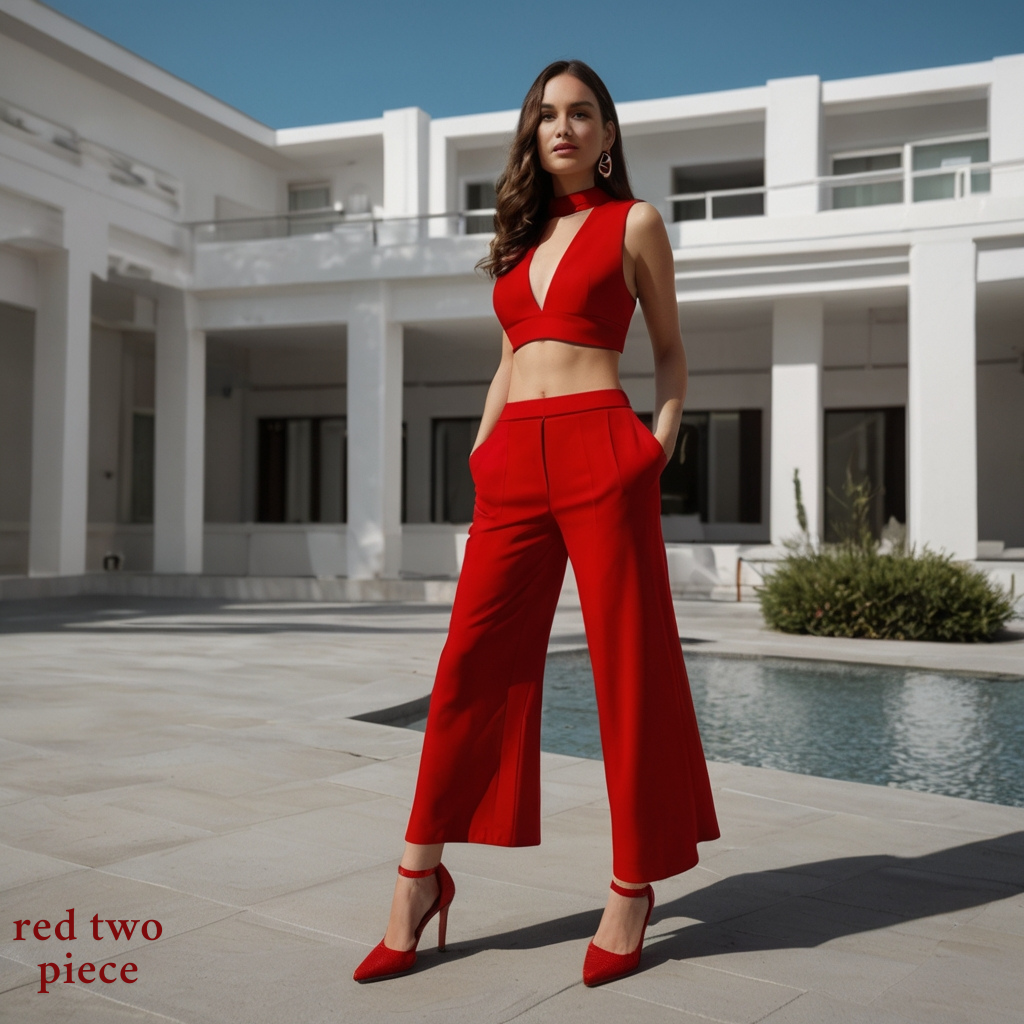 red two piece